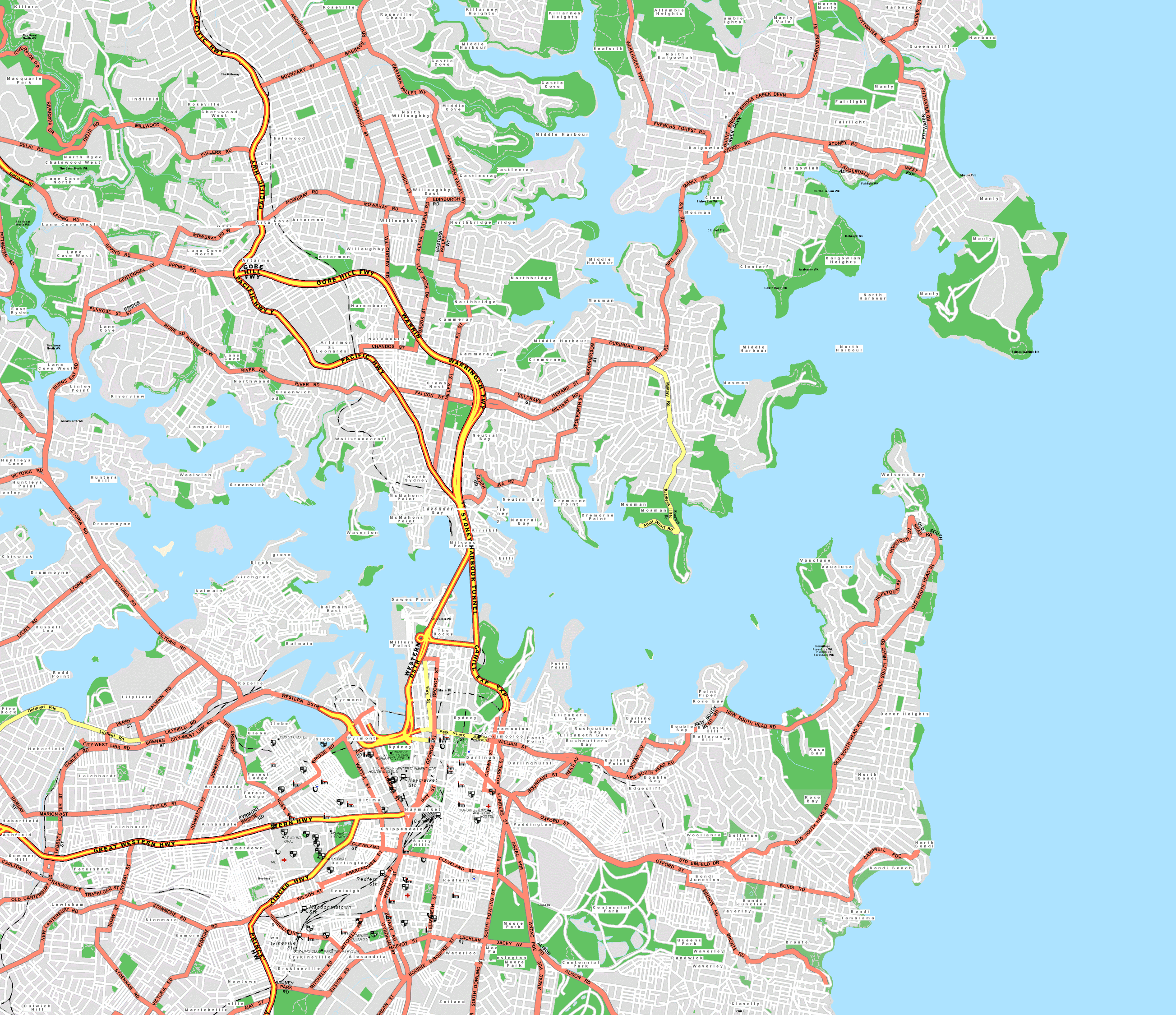 Tourist map of Sydney | City Maps